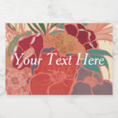 可愛パーソナライズされたいフローラ食品容器 フードラベル (シングルラベル)