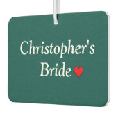 可愛パーソナライズされたいブライダル結婚ズ カーエアーフレッシュナー (左)