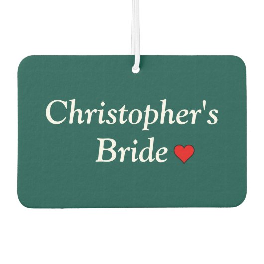 可愛パーソナライズされたいブライダル結婚ズ カーエアーフレッシュナー (正面)