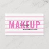 可愛パーソナライズされたいブラック&ピンク 名刺 (正面)