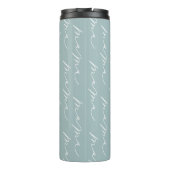 可愛パーソナライズされたいブルーママスクリプトサーマルタンブラー タンブラー (裏面)