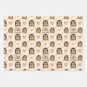 可愛パーソナライズされたいヘッジホッグギフトラッピング紙 ラッピングペーパーシート (正面2)