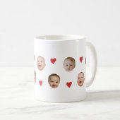 可愛パーソナライズされたいベビー顔3枚Mug コーヒーマグカップ (正面右)
