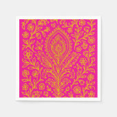 可愛パーソナライズされたいペイズリーフローラプリント手帳 スタンダードカクテルナプキン (正面)