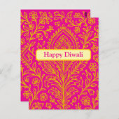 可愛パーソナライズされたいペイズリーフローラプリント手帳 ポストカード (正面/裏面)