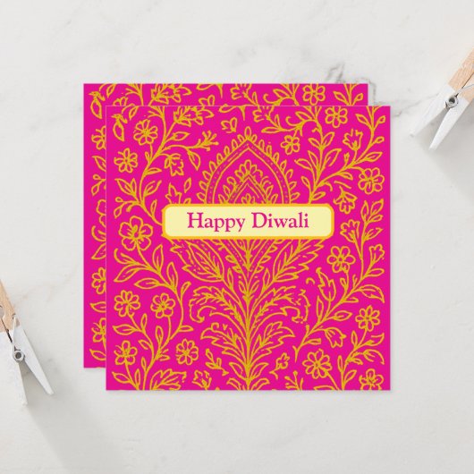 可愛パーソナライズされたいペイズリーフローラプリント手帳 招待状 (正面/裏面インサイチュ)