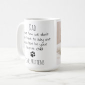 可愛パーソナライズされたいペットドッグキャットパパ コーヒーマグカップ (正面左)