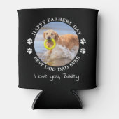 可愛パーソナライズされたいペットフォトファーザーズデイドッグパパ 缶クーラー (正面)