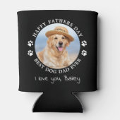 可愛パーソナライズされたいペットフォトファーザーズデイドッグパパ 缶クーラー (裏面)