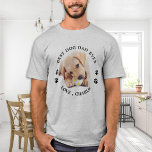 可愛パーソナライズされたいペットフォ最高のトドッグパパ Tシャツ<br><div class="desc">犬最高ののパパ... この可愛お気に入りのいペットの写真Tシャツで犬のパパこすごいの父の日を驚かせカスタム。このカスタマイズ犬のパパのTシャツは、あなたの犬の写真と名前お気に入りのを付けている。この犬のパパシャツは愛犬家や犬のパパに必須だ。犬素晴らしからの贈り物。COPYRIGHT © 2020 Judy Burrows,  Black Dog Art - All Rights Reserved.可愛パーソナライズされたいペットフォト最高のドッグパパTシャツ</div>