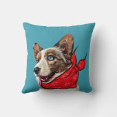 可愛パーソナライズされたいペンブロークウェルシュコーギー クッション (裏面)