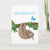 可愛パーソナライズされたいママとベビーナマズ誕生日カード カード (正面)