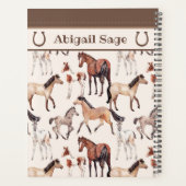 可愛パーソナライズされたいマレスとフォール馬 プランナー手帳 (裏面)