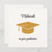 可愛パーソナライズされたいムバラクおめでとうカード サンキューカード (正面/裏面)