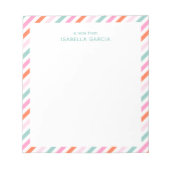 可愛パーソナライズされたいメモカラフル帳 ノートパッド (正面)