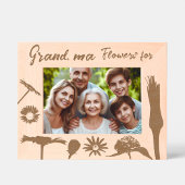 可愛パーソナライズされたいモダン春の花 レーザー彫刻フレーム