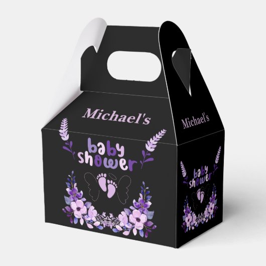 可愛パーソナライズされたいモノグラム赤ちゃんシャワー フェイバーボックス