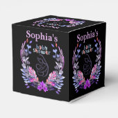 可愛パーソナライズされたいモノグラム赤ちゃんシャワー フェイバーボックス (裏面サイド)