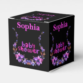 可愛パーソナライズされたいモノグラム赤ちゃんシャワー フェイバーボックス
