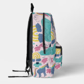 可愛パーソナライズされたいユニコーン虹の模様 プリントバックパック (左)