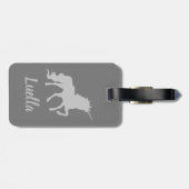 可愛パーソナライズされたいユニコーン ラゲッジタグ (裏面横)