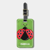 可愛パーソナライズされたいラディバグの荷札 ラゲッジタグ (正面縦)