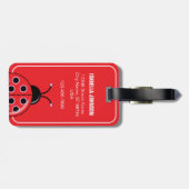 可愛パーソナライズされたいラディバグの荷札 ラゲッジタグ (裏面横)