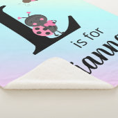 可愛パーソナライズされたいラディバグ シェルパブランケット (3/4)