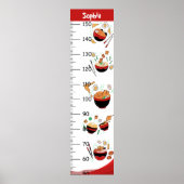 可愛パーソナライズされたいラーメン成長図 ポスター (正面)