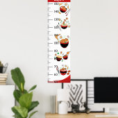 可愛パーソナライズされたいラーメン成長図 ポスター (ホームオフィス)