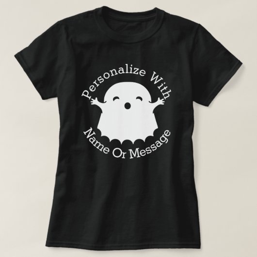 可愛パーソナライズされたいリトル幽霊 Tシャツ (デザイン正面)
