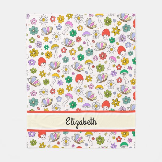 可愛パーソナライズされたいレトロ90s Y2kフリースブランケット フリースブランケット (正面)