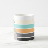 可愛パーソナライズされたいレトロ コーヒーマグカップ (中央)