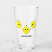 可愛パーソナライズされたいレモン タンブラーグラス (正面)