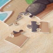 可愛パーソナライズされたいワニの子ども ジグソーパズル (側面)