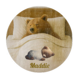 可愛パーソナライズされたい丸くま切り盤 カッティングボード