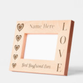 可愛パーソナライズされたい五ハート紐と愛 レーザー彫刻フレーム (左)