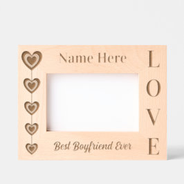 可愛パーソナライズされたい五ハート紐と愛 レーザー彫刻フレーム