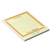 可愛パーソナライズされたい先生感謝の贈り物 ノートパッド (アングル)