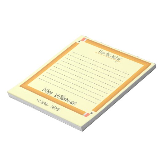 可愛パーソナライズされたい先生感謝の贈り物 ノートパッド (回転)