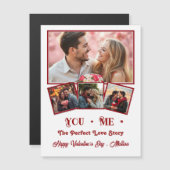 可愛パーソナライズされたい写真バレンタインデー磁気 (正面/裏面)