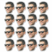 可愛パーソナライズされたい写真顔16枚 シール (正面)