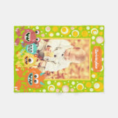 可愛パーソナライズされたい写真 フリースブランケット (正面(横))