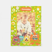 可愛パーソナライズされたい写真 フリースブランケット (正面)