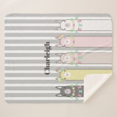 可愛パーソナライズされたい動物のラカラフルマスの子供 シェルパブランケット (正面(横))