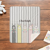 可愛パーソナライズされたい動物のラカラフルマスの子供 シェルパブランケット