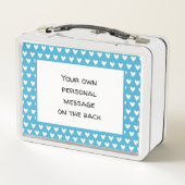 可愛パーソナライズされたい動物パーティー メタルランチボックス (裏面)