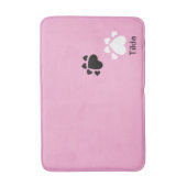 可愛パーソナライズされたい子犬のハート バスマット (正面縦)