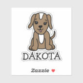 可愛パーソナライズされたい子犬の名前シール シール (シート)