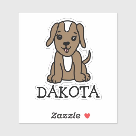 可愛パーソナライズされたい子犬の名前シール シール (シート)